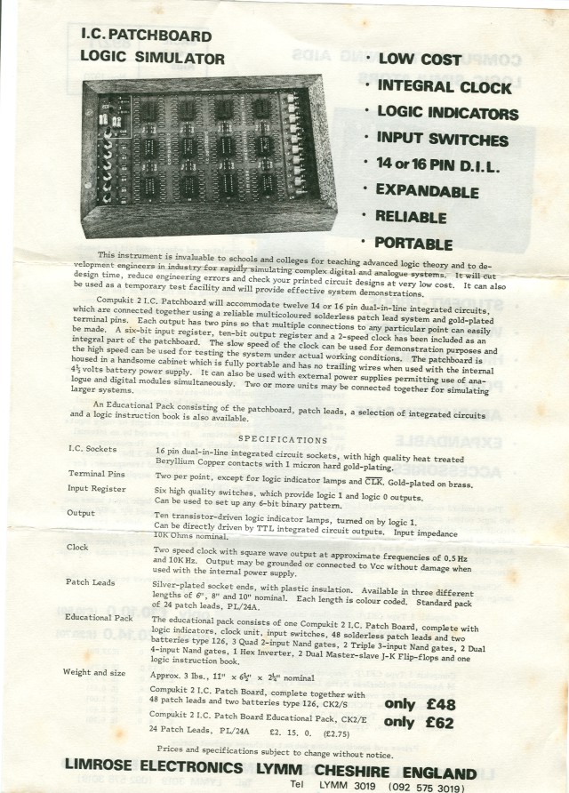 Flyer describing the Compukit 2