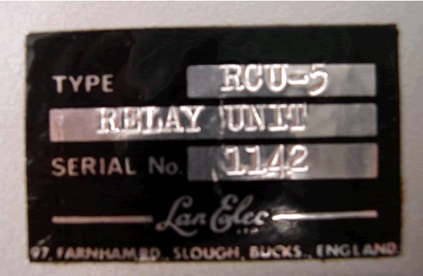 Serial for the relay control unit.