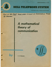 A view of the vintage A mathematical theory of communication an important part of computer history
