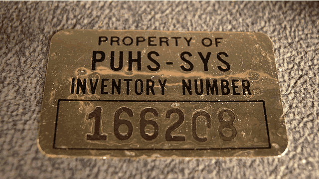 Property tag added by a previous owner.