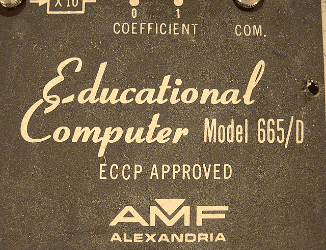 Close-up of the logo and model from the main panel.