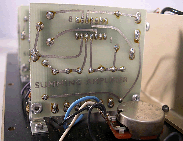 Summing amplifier board view.