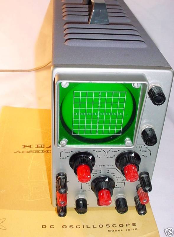 image of Front view of the oscilloscope. 