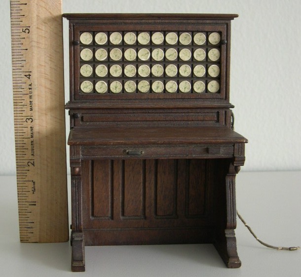  image of A ruler showing the exact height of the View of Herman Hollerith Electric Tabulating Machine salesman's model 