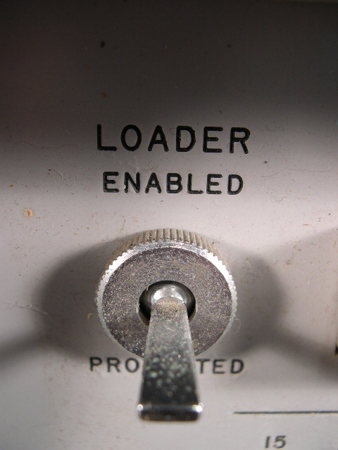  image of The loader enabled switch, notice the lime buildup? 