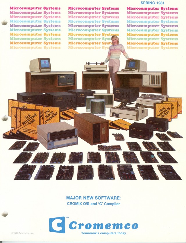  image of Cover of the Sping 1981 Cromemco catalog. 