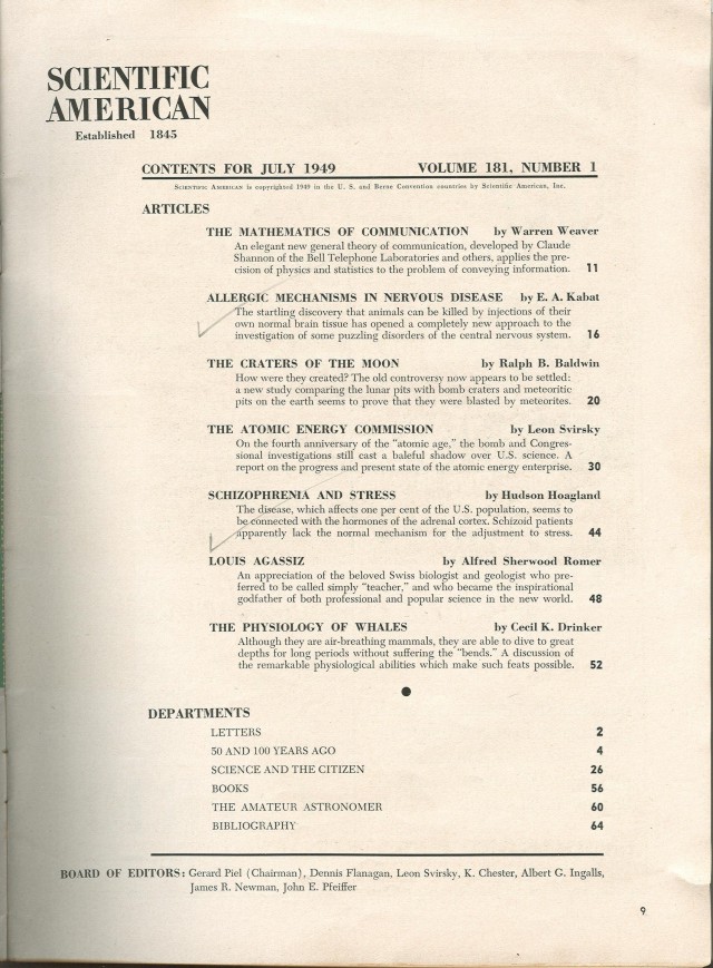  image of Table of Contents.  It was the lead article in this issue. 