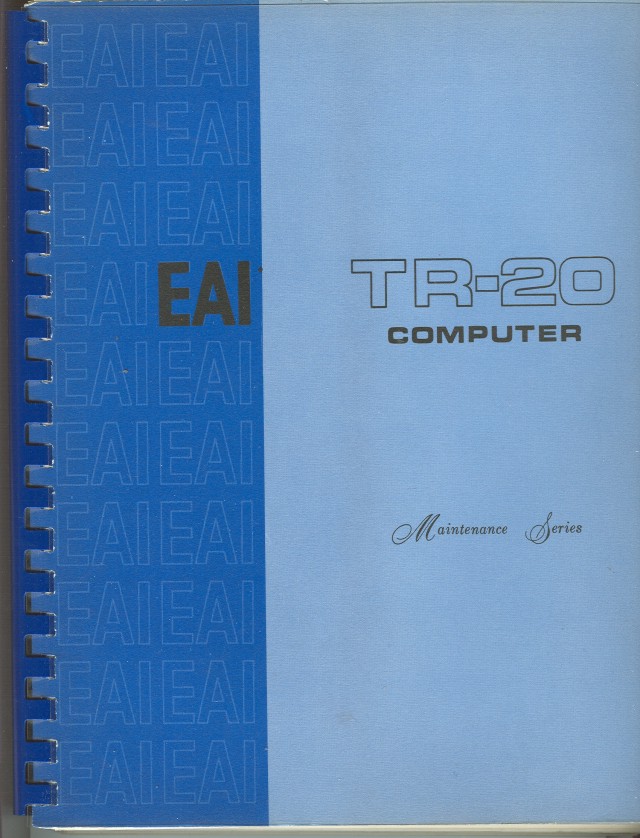  image of Cover of the TR-20 Maintenance Manual. 
