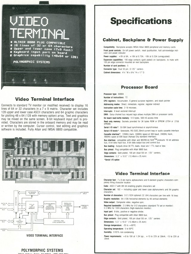 Second page of brochure