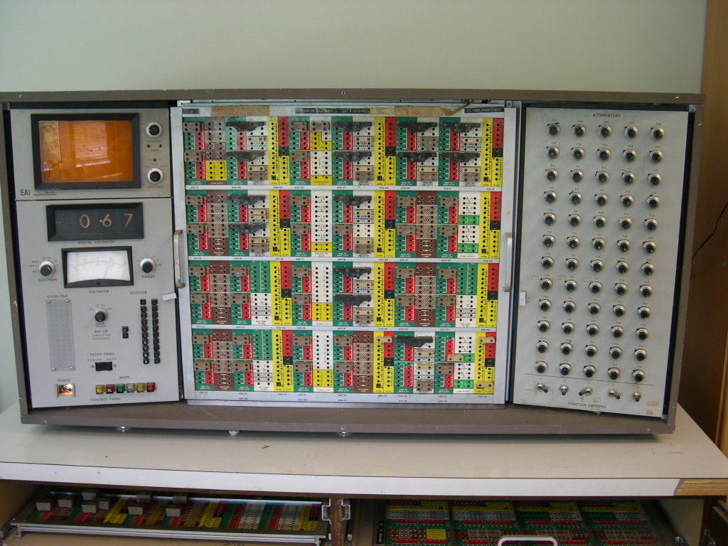  image of Computer is powered up and with patchboard in place 